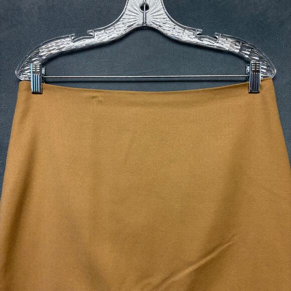 Talbots Skirt Tan Wool Blend Lined Zip Up Zipper Straight Pencil Preppy Office - Picture 5 of 13